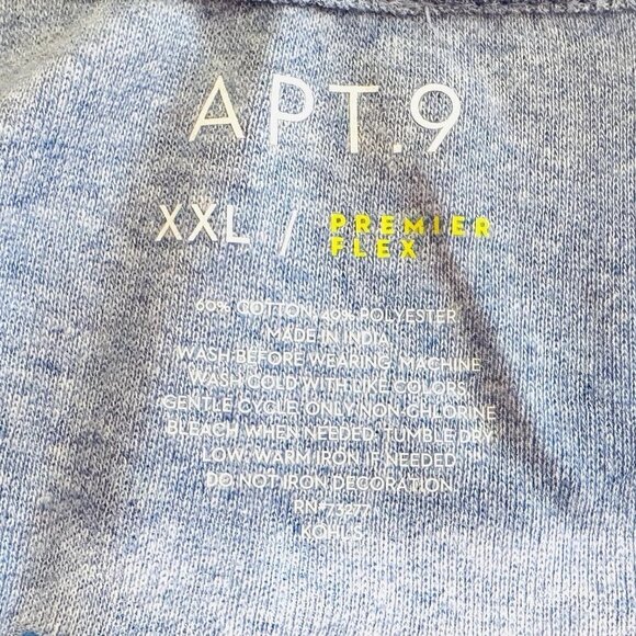 NEW APT. 9 Men Pullover Short Sleeve Crew Neck Partial Button Red Shirt Size XXL - Picture 9 of 9